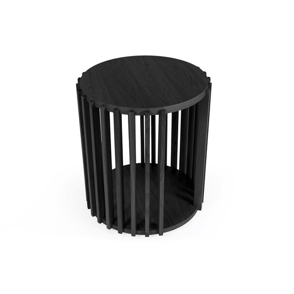Măsuță auxiliară Woodman Drum, ø 53 cm, negru-image-3