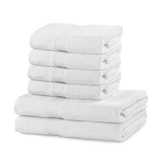 Set 6 prosoape din bumbac DecoKing Marina, alb