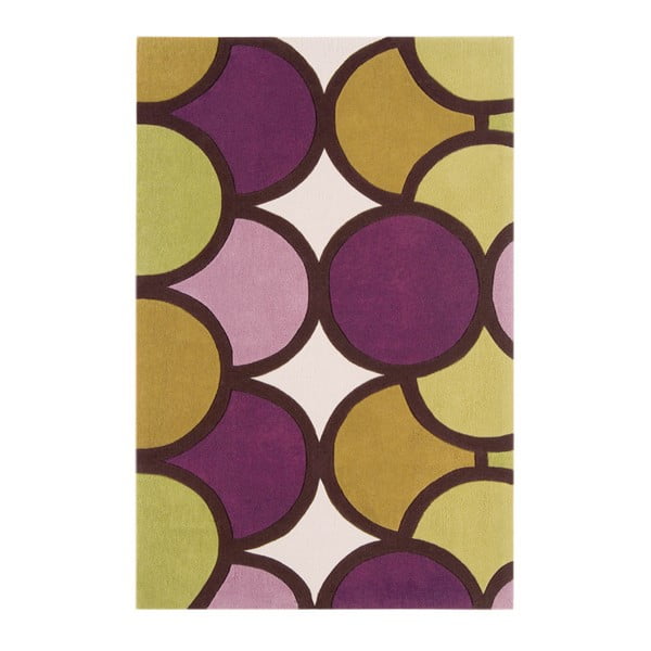 Covor Asiatic Carpets Harlequin Waves, 230 x 160 cm, verde - violet 