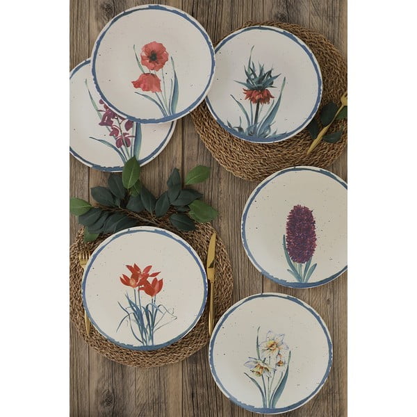 Set 6 farfurii din ceramică My Ceramic Flower, ø 25 cm-image-2