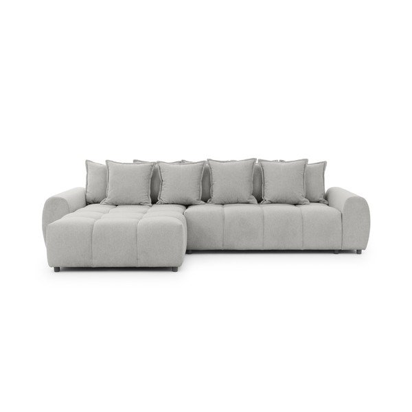 Colțar gri deschis (cu colț pe partea stângă/cu șezlong) Albane  – Ropez