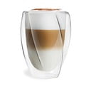 Set 2 pahare cu perete dublu Vialli Design Latte, 300 ml