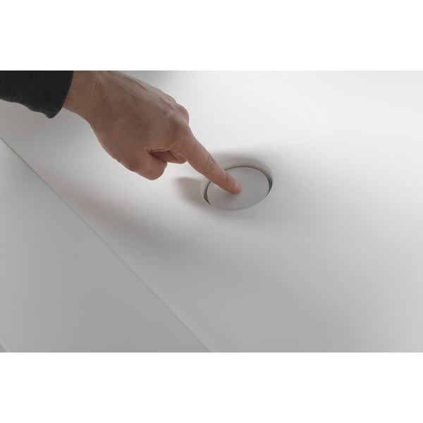 Chiuvetă dublă albă din piatră artificială 180x51,5 cm Aruba – Sapho-image-3