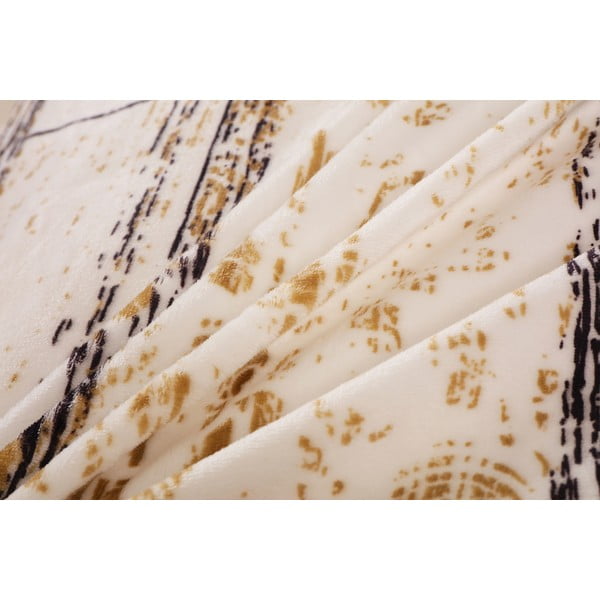 Lenjerie de pat neagră/crem din micropluș pentru pat de o persoană 140x200 cm Enrico – My House-image-4