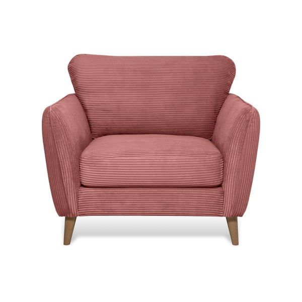Fotoliu roz cu tapițerie din catifea reiată Paris – Scandic-image-2
