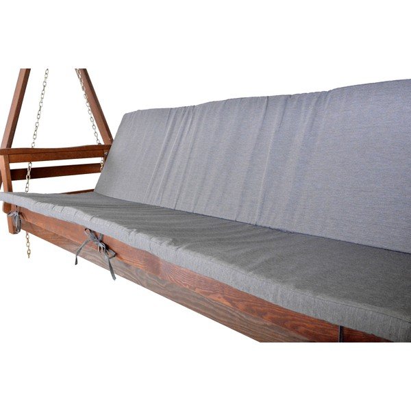 Balansoar de grădină gri/maro din lemn Adelaida – Rojaplast-image-3