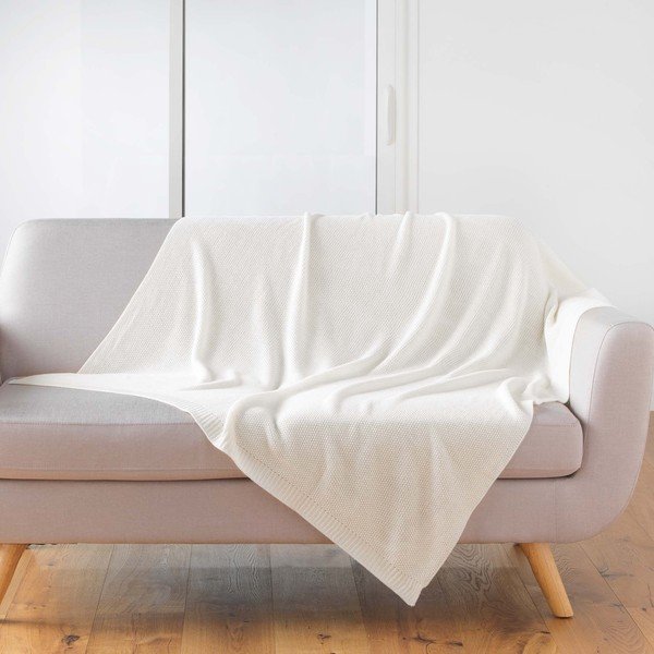 Pătură tricotată 125x150 cm Tricotine – douceur d'intérieur-image-1