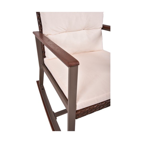 Balansoar cu măsuță maro închis din lemn masiv Sinaloa – Garden Pleasure-image-2