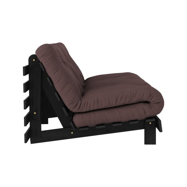 Canapea maro închis extensibilă 160 cm Roots Black Night – Karup Design-image-3