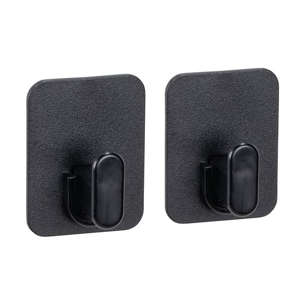 Cârlige negre 2 buc. autoadezive din plastic Parma – Allstar