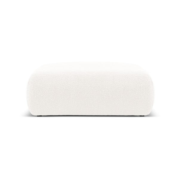 Taburet alb cu tapițerie din stofă bouclé Molino – Micadoni Home