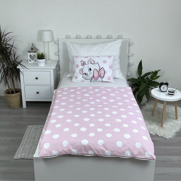Lenjerie de pat pentru copii din bumbac pentru pătuț 100x135 cm Marie Cat – Jerry Fabrics-image-2