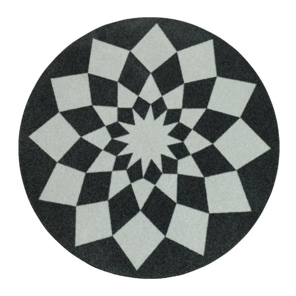 Covor Zala Living Geometry, ⌀ 100 cm, gri-alb