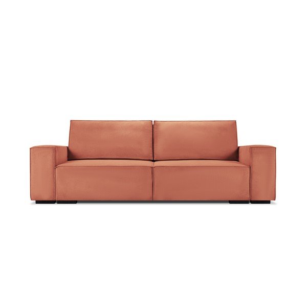 Canapea extensibilă din catifea Mazzini Sofas Azalea, roz-image-2