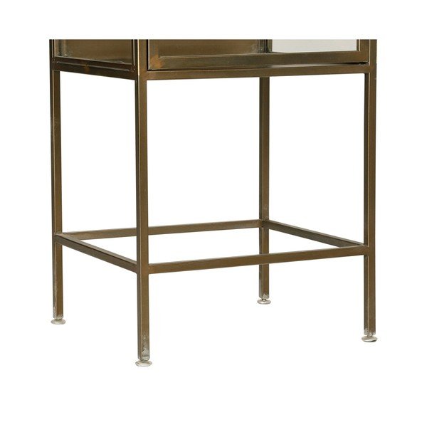 Vitrină aurie din metal 47,5x170 cm Dagenham – Côté Table-image-4