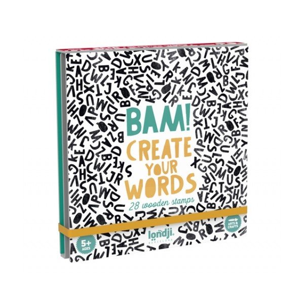 Set cu ștampile cu litere Londji Bam! Create your words
