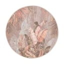 Covor roz deschis lavabil rotund ø 150 cm Dusty Leaves – Mila Home