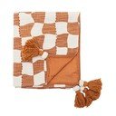 Pătură maro/bej din bumbac 130x150 cm Chola – Bloomingville