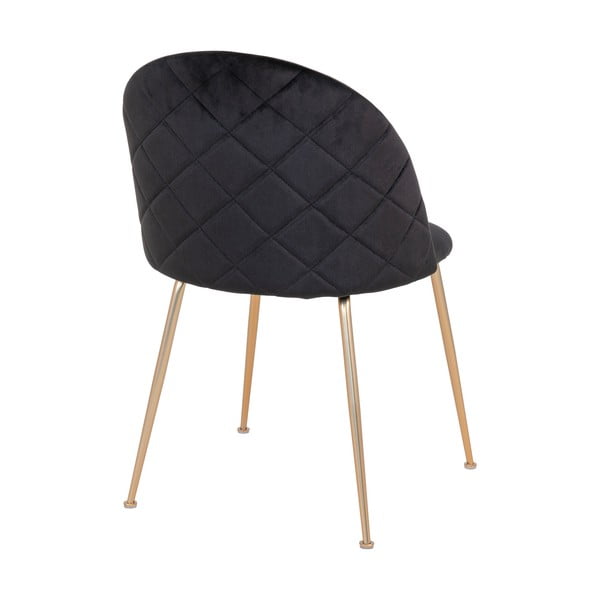 Scaune de dining negre 2 buc. din catifea Geneve – House Nordic-image-3