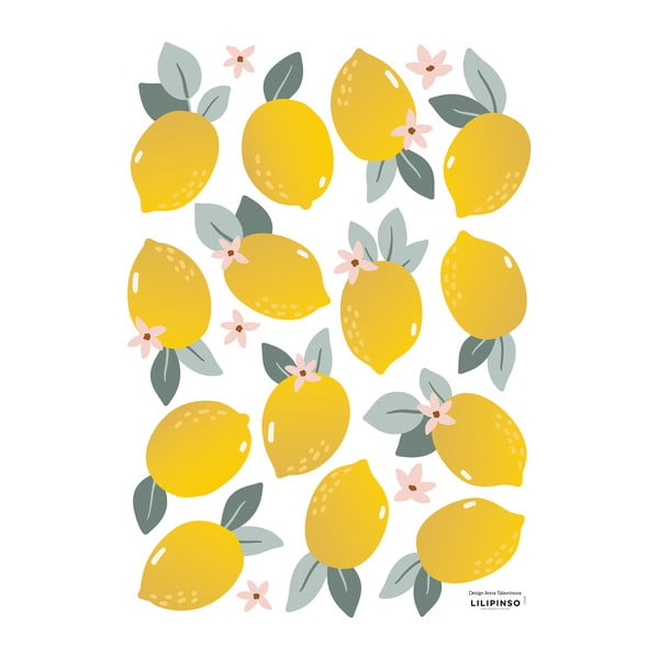 Autocolante pentru copii 14 buc. 30x42 cm Lemons – Lilipinso