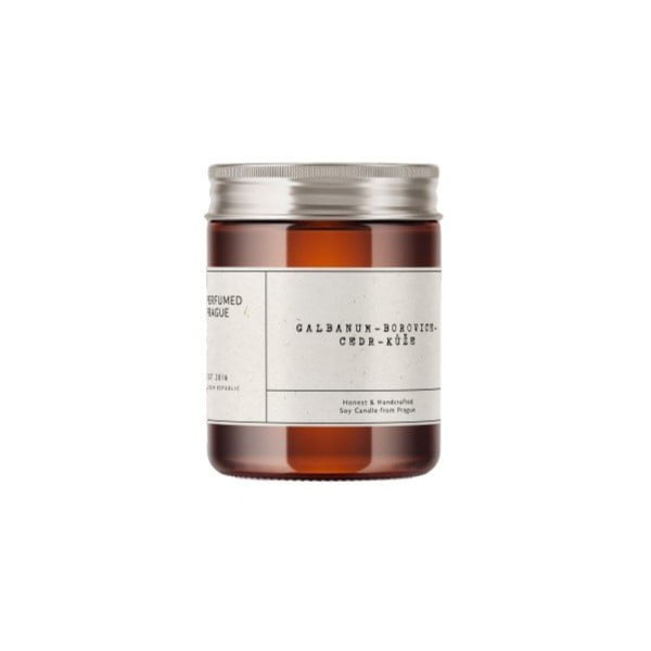 Lumânare parfumată din ceară de soia timp de ardere 40 h #21 Galbanum, Pine, Leather – Perfumed Prague-image-4