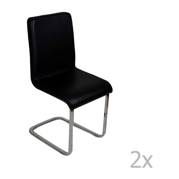 Set 2 scaune Aleen, negru