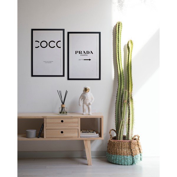 Poster cu ramă Little Nice Things Coco, 40 x 30 cm, alb - negru-image-1