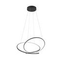 Lustră negru-mat LED cu intensitate reglabilă Darvin – Trio