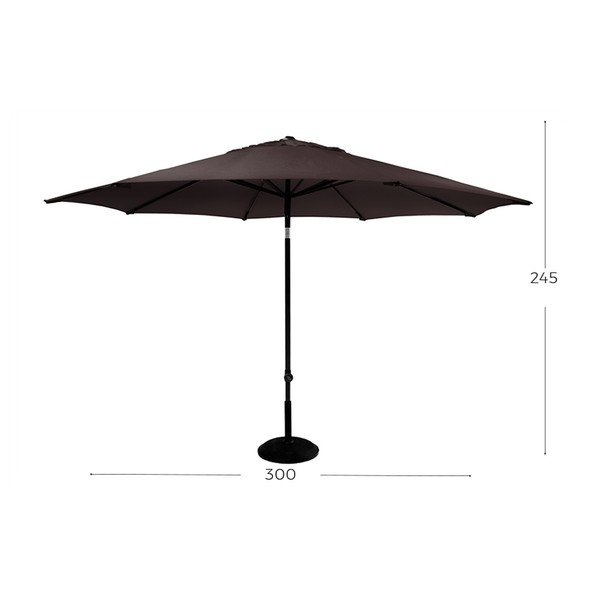 Umbrelă de grădină Hartman Solar, ø 300 cm, maro-image-1
