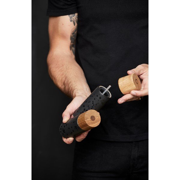 Set de râșnițe de sare și piper negru 2 buc. din ceramică Gastro Black – Bitz-image-2