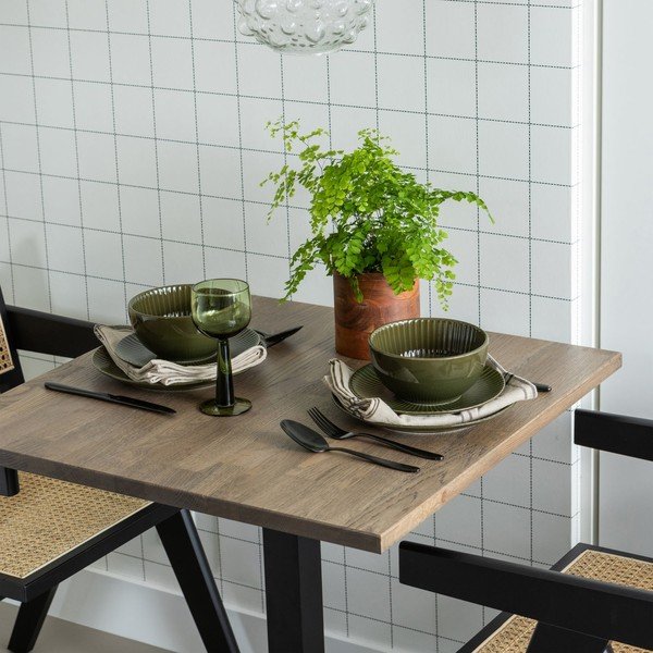 Masă de dining cu blat din lemn de stejar 80x80 cm Tablo – WOOOD-image-1