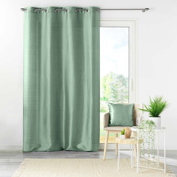 Draperie verde din satin 140x240 cm Shana – douceur d'intérieur-image-3