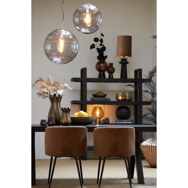 Scaun de dining maro din catifea Elyna – Light & Living-image-1