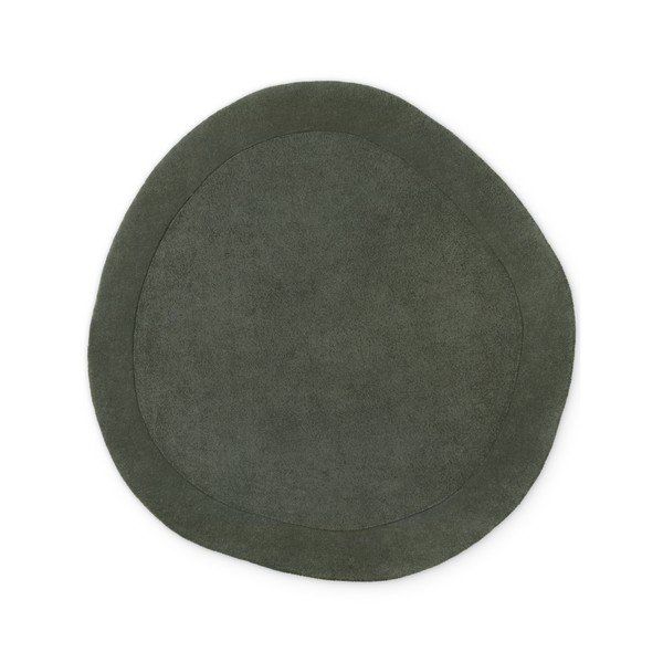 Covor verde închis țesut manual rotund din amestesc de lână ø 160 cm Kari Organic – Villeroy&Boch