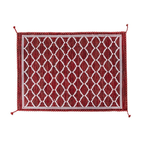 Covor țesut manual Navaei & Co Kilim Ethnic 305, 230 x 160 cm, roșu închis