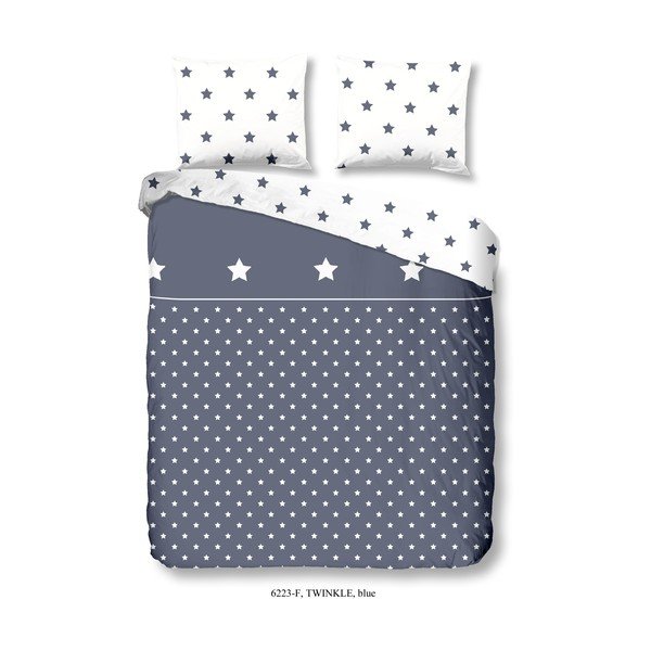 Lenjerie de pat din flanel Good Morning Grey Twinkle, 140 x 200 cm