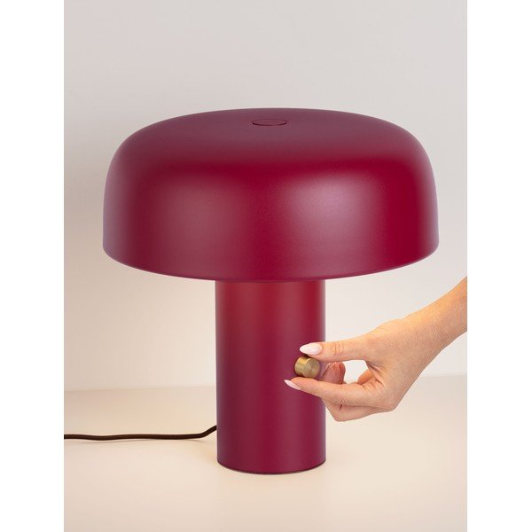 Veioză burgundy LED cu intensitate reglabilă din metal (înălțime 31 cm) Noelia – Nova Luce-image-1