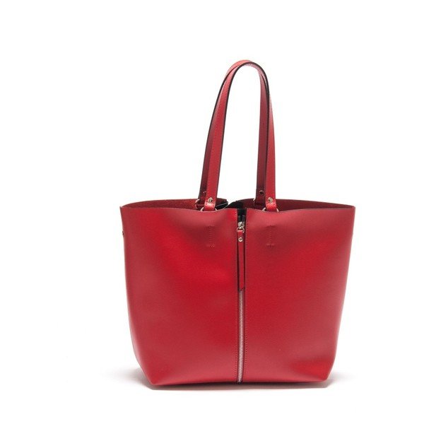 Geantă din piele Isabella Rhea Allium, roșie-image-3