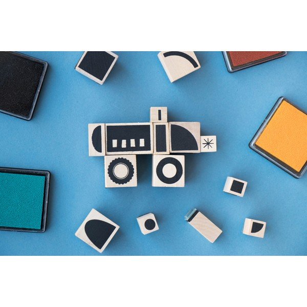 Set cu ștampile cu mijloace de transport Londji Bam! Create your transport-image-1