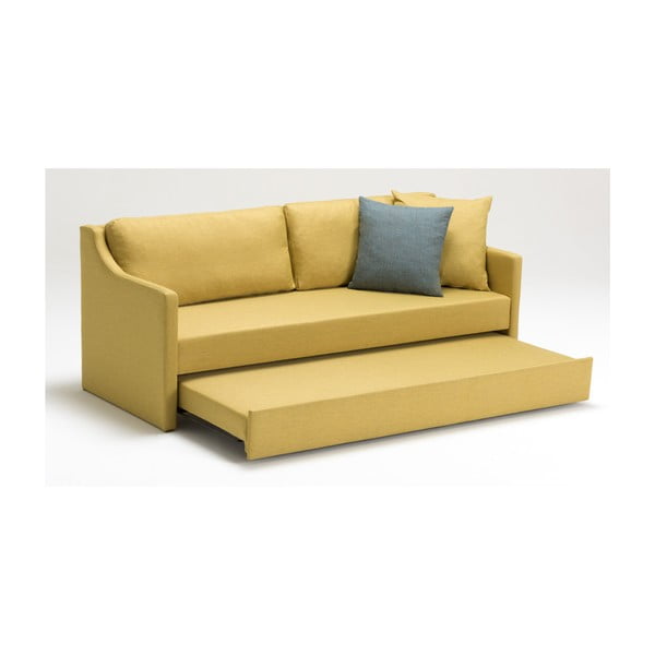 Canapea extensibilă cu 3 locuri Balcab Home Doty, galben-image-2