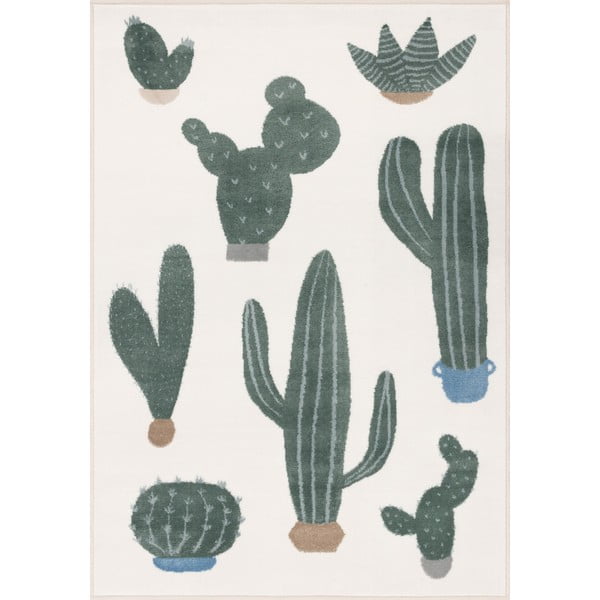 Covor pentru copii verde-fildeș 80x150 cm Cacto Malachite – FD