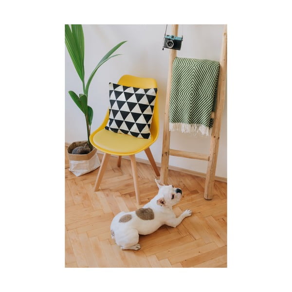 Scaun cu picioare din lemn de fag Bonami Essentials Lumos, galben-image-3