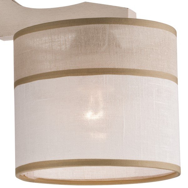 Plafonieră maro deschis cu abajur textil ø 16 cm Andrea – LAMKUR-image-4