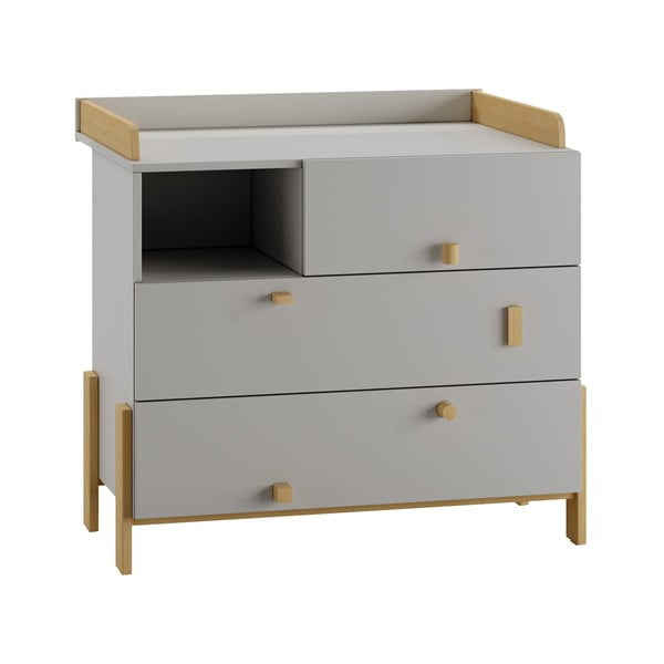 Masă de înfășat gri deschis Cube - Pinio-image-2