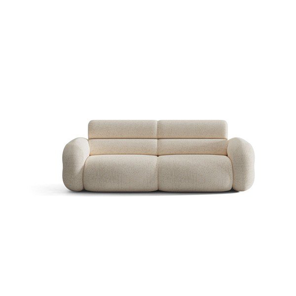 Canapea crem cu tapițerie din chenille 220 cm Neo – Micadoni 