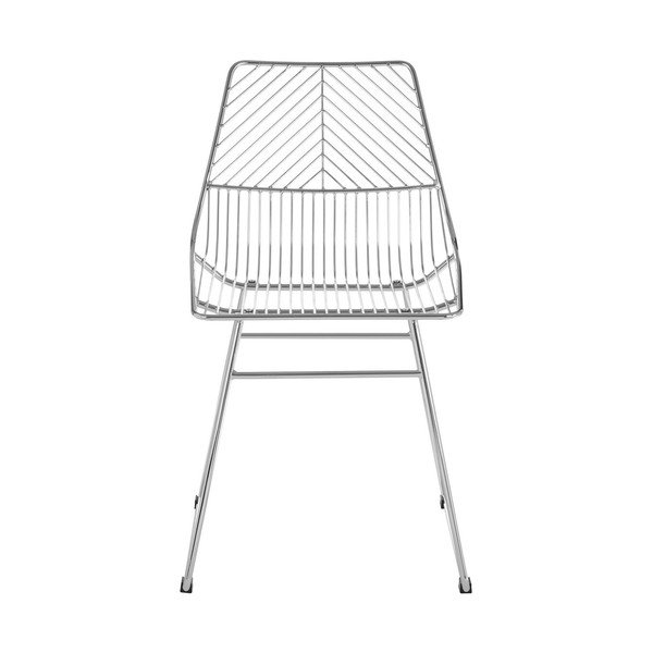 Scaun de dining argintiu din metal District – Premier Housewares-image-2