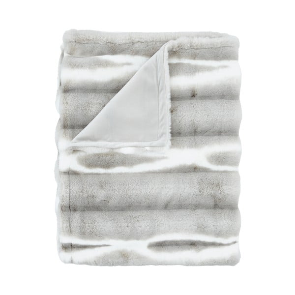 Pătură gri deschis din blană artificială 130x170 cm Flint – Catherine Lansfield