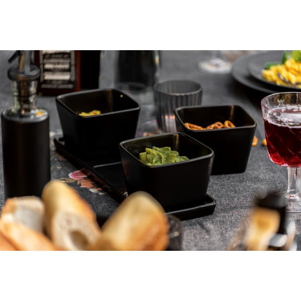 Boluri de servire negru-mat 3 buc. din ceramică Snack & Dip – Wenko-image-4