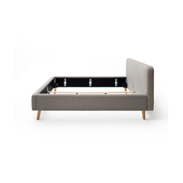 Pat matrimonial taupe tapițat fără somieră 180x200 cm Mattis – Meise Möbel-image-3