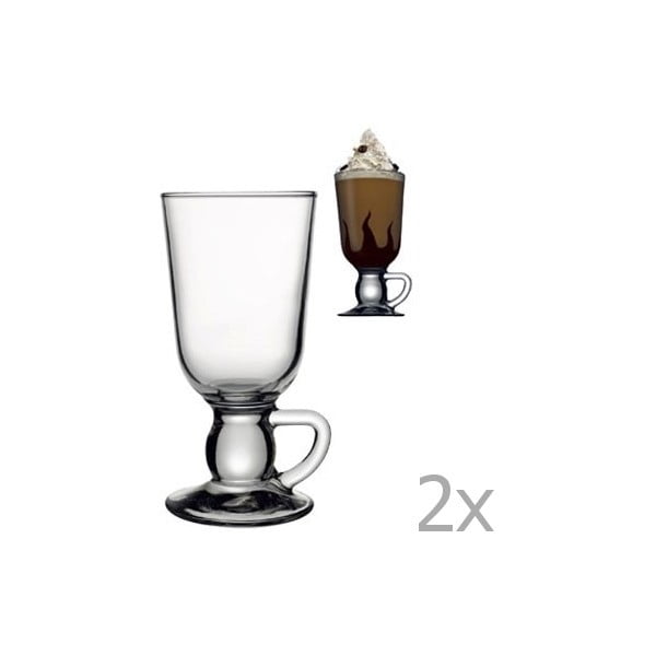 Set 2 căni sticlă pentru latte Paşabahçe, 270 ml